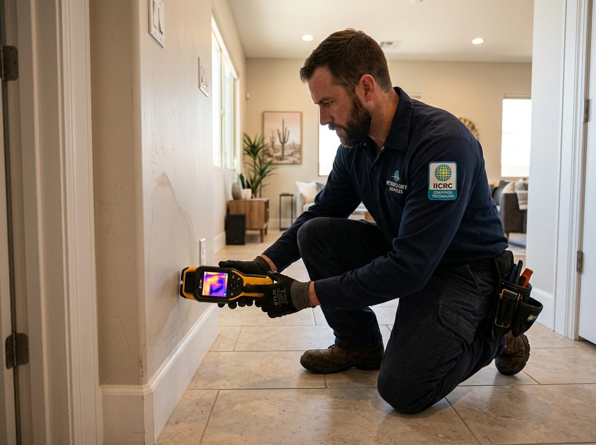 Non-destructive moisture assessment and extraction triage on damaged flooring