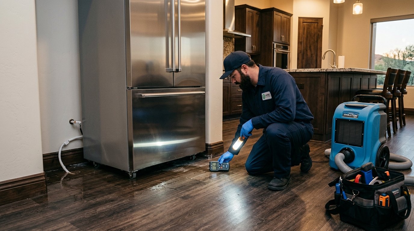 Ice Maker and Refrigerator Line Leaks: Causes, Hidden Damage & What to Do