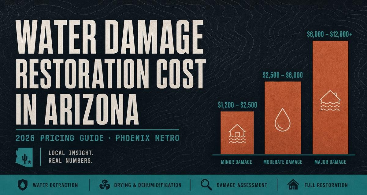 Cost breakdown for water damage restoration in Arizona