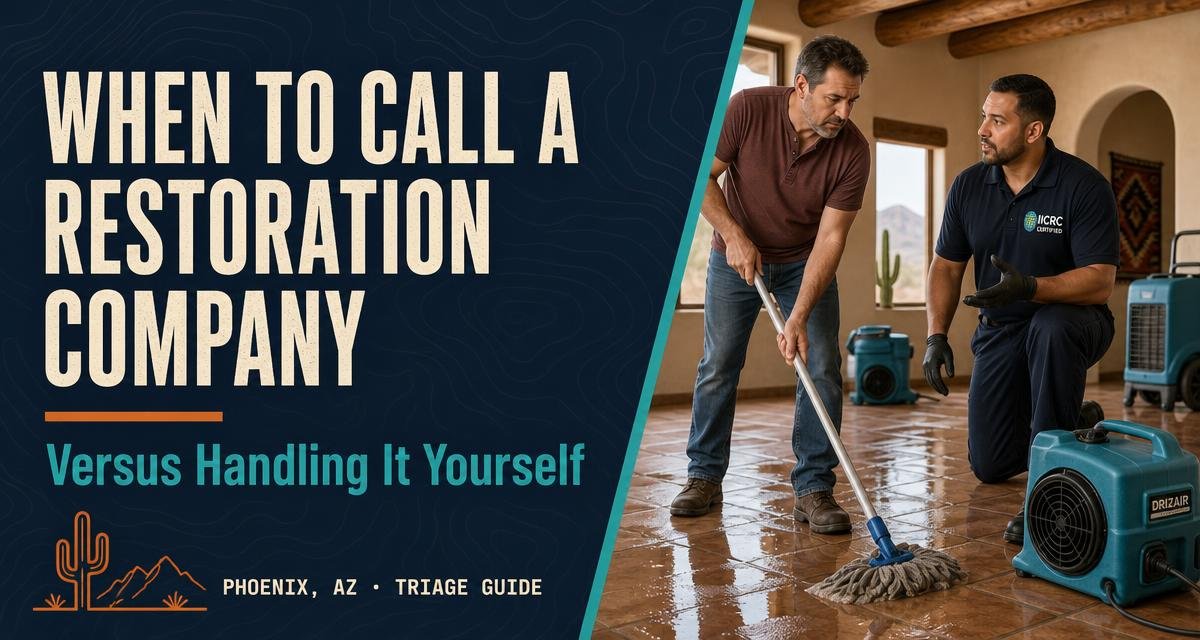 When to Call a Restoration Company vs. Handle It Yourself